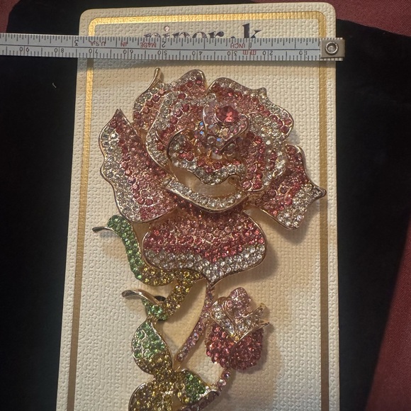 Piper•K GORGEOUS & SO FUN!Gold/Pink Floral Brooch-why wear a flower that dies?😆 - Picture 2 of 6